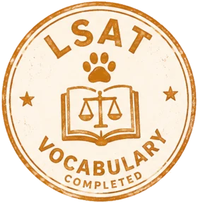 LSAT vocabulary course completed stamp
